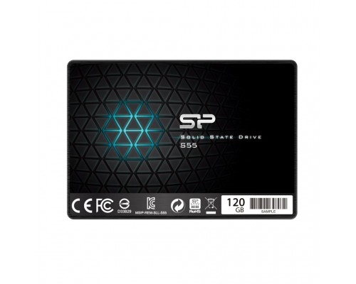 SSD Silicon Power Silicon Power | Slim S55 | 120 GB | SSD sąsaja SATA | Skaitymo greitis 550 MB/s | Rašymo greitis 420 MB/s