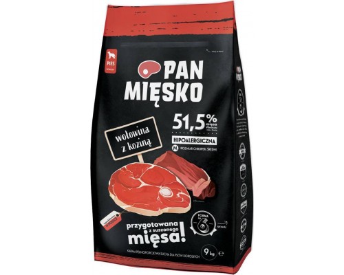 Pan Mięsko Beef z koziną (dorosły) chrupki M 9kg