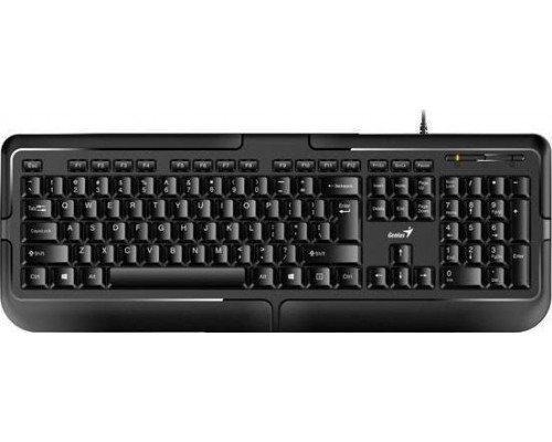 Genius Genius KB-118, klawiatura US, klasyczna, wodoodporny rodzaj przewodowa (USB), czarna