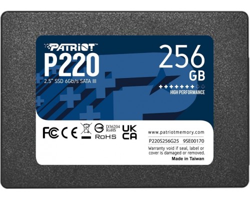 SSD Patriot P220 256GB 2.5" SATA III (P220S256G25)