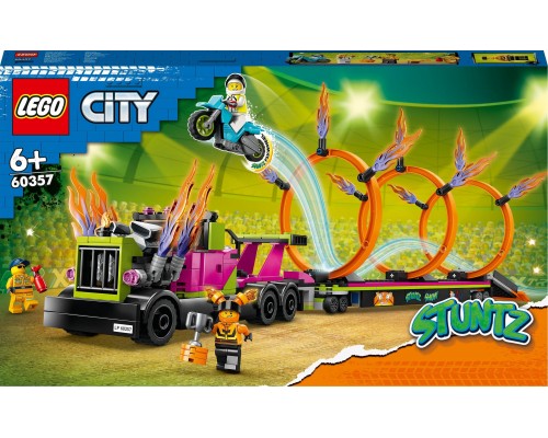 LEGO City Kaskadieru kravas automašīna un Uguns gredzens (60357)