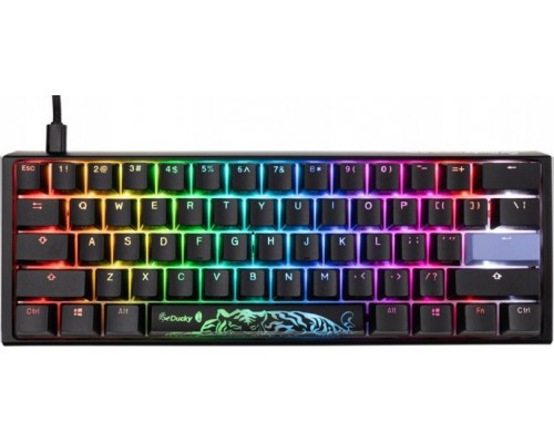 Ducky Ducky One 3 Classic Black/White Mini Gaming Keyboard, RGB LED - MX-Speed-Silver (US)