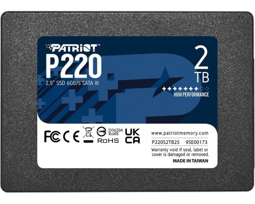 SSD Patriot P220 2TB 2.5" SATA III (P220S2TB25)