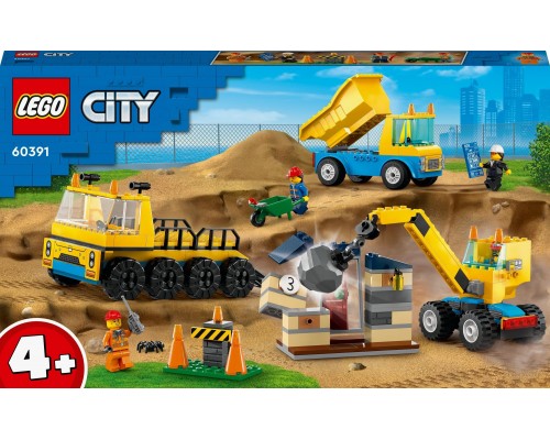 LEGO City Celtniecības kravas automašīnas un lodīšu celtnis (60391)
