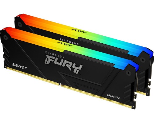 Kingston Fury Beast RGB, DDR4, 64 GB, 3200MHz, CL16 (KF432C16BB2AK2/64)