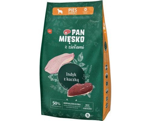 Pan Mięsko Z Ziołami Turkey z kaczką (dorosły) chrupki M 9kg