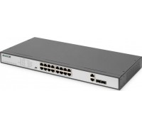 Switch Digitus Digitus 16 Port Fast Ethernet PoE Switch, 19 Inch, Unmanaged, 2 Uplinks
