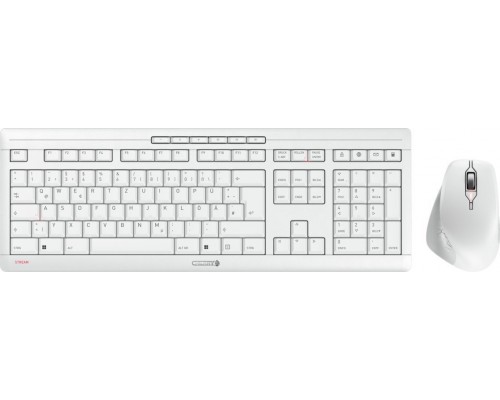 CHERRY JD-8550DE-0 klawiatura Dołączona myszka Dom/Biuro RF Wireless QWERTZ Niemiecki White