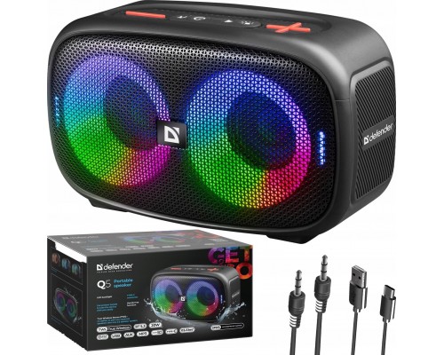 ML GŁOŚNIK DEFENDER Q5 BLUETOOTH 5.3 20W LED/BT/FM/USB/TWS