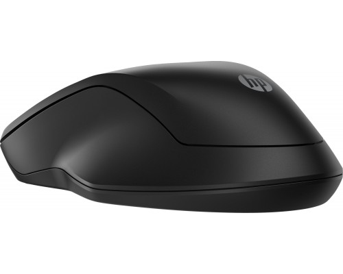 HP 255 - Maus - 3 Tasten - kabellos - 2.4 GHz, Bluetooth - kabelloser Empfanger (USB) - Schwarz