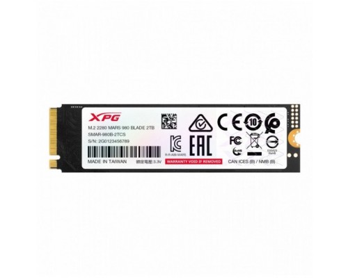 SSD ADATA XPG Mars 980 Blade 2TB M.2 2280 PCI-E x4 Gen5 NVMe (SMAR-980B-2TCS)