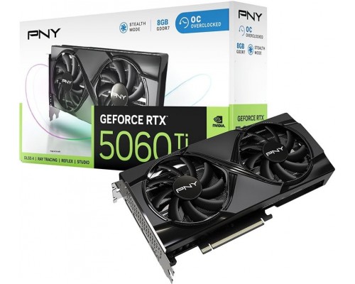PNY GeForce RTX 5060 Ti Overclocked Dual 8GB GDDR7 DLSS4 (VCG5060T8DFXPB1-O)