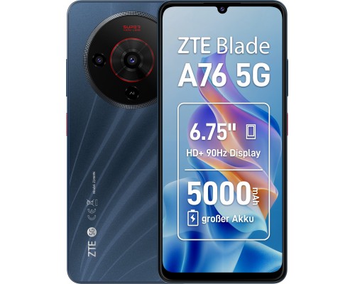 ZTE Blade A76 5G 17,1 cm (6.75") Dual SIM USB Type-C 6 GB 128 GB 5000 mAh Black