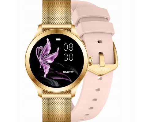 Smartwatch Gravity Smartwatch Różowo Gold 2 Paski GT25-1 PRO