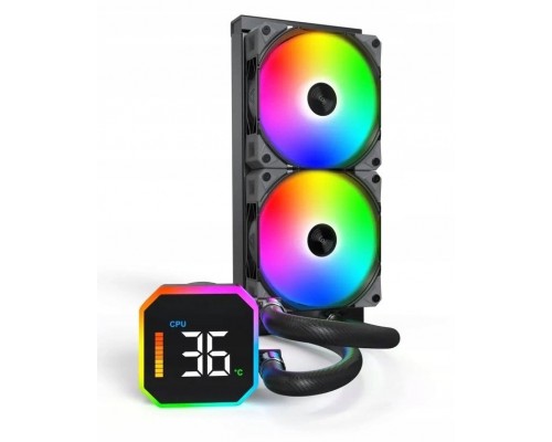 Montech HyperFlow Digital 240 Black zestaw AIO