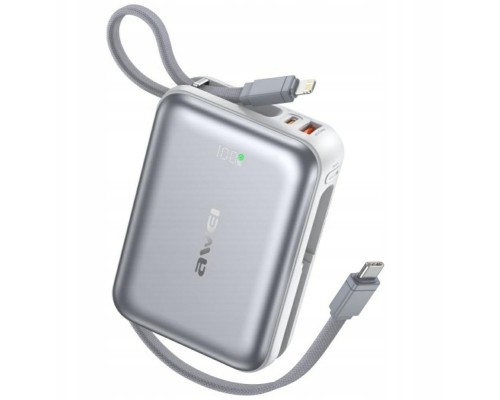 Awei C03 20000mAh 45W          USB-A/USB-C + kable Lightning/USB-C srebrny