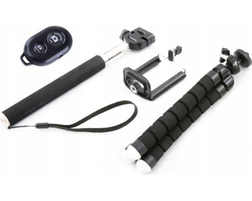 Selfie nūjiņa Xrec 4w1 / Elastīgs statīvs / Pults / Monopods / Turētājs telefonam / viedtālrunim