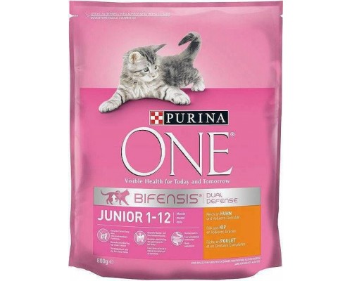 Purina Food dla kotów junior bogata w chickena i pełne ziarna 800g