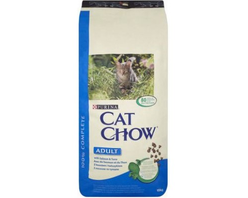 Nestle PURINA CAT CHOW 15kg TUNA ŁOSOŚ