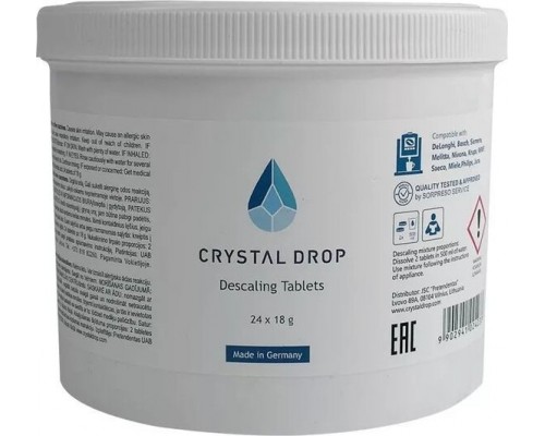 Crystal Drop DESCALING TABLETS CRYSTAL DROP 12 CYCL