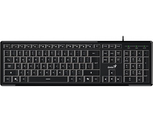Genius Genius SlimStar 820, klawiatura CZ/SK, slim rodzaj przewodowa (USB), czarna