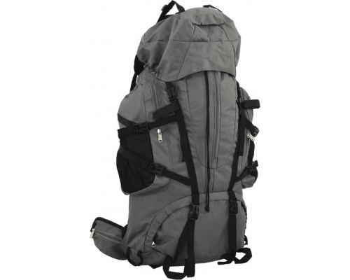 vidaXL Plecak turystyczny, szary, 60 L, tkanina Oxford