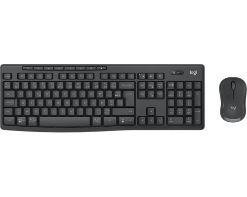 Logitech Logitech MK370 Combo for Business klawiatura Dołączona myszka RF Wireless + Bluetooth AZERTY Francuski Grafitowy