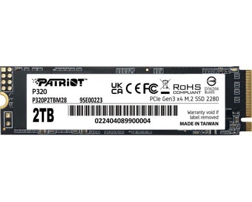 SSD Patriot P320 2TB M.2 2280 PCI-E x4 Gen3 NVMe (P320P2TBM28)