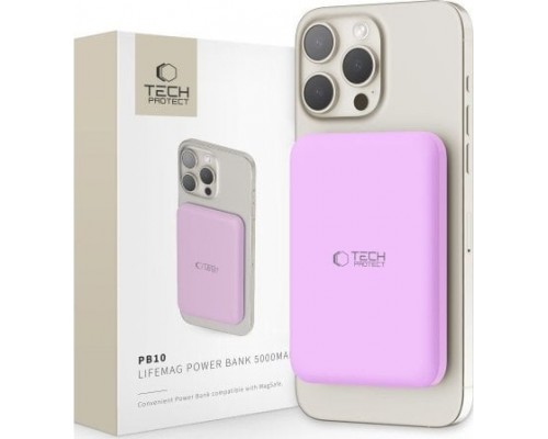 Tech-Protect TECH-PROTECT PB10 LIFEMAG MAGSAFE  5000MAH LILAC