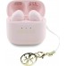 TWS Guess Glossy Effect Printed Classic Logo & Charm Pink Headphones