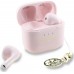 TWS Guess Glossy Effect Printed Classic Logo & Charm Pink Headphones