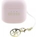 TWS Guess Glossy Effect Printed Classic Logo & Charm Pink Headphones