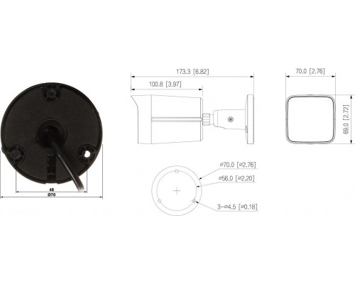 Dahua Technology IP IPC-HFW1839TC-A-IL-0280B-S6-BLACK