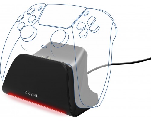 TRUST GXT 255 Quick charge stand for PS5 controllers - Black