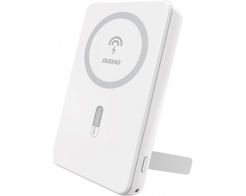 Dudao K14S+ 10000mAh 20W USB-A / USB-C / MagSafe z podstawką - biały