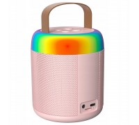 MOZOS MK RÓŻOWY MIKROFON KARAOKE GŁOŚNIK BT