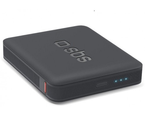 SBS High density 5000 mAh powerbank, 5000 mAh, Lithium Polymer (LiPo), Smart IC, 3.85 V, 10 W, Black