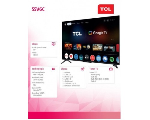 TCL 55V6C LED 55'' 4K Ultra HD Google TV