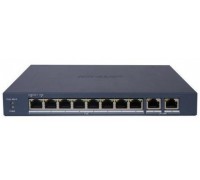 Šakotuvas 10 prievadų, 8 PoE komutatorius Hikvision DS-3E1510P-EI/M(B)