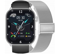 Smartwatch Damski GRAVITY GT28-9 Pasek + Bransoleta black Silver