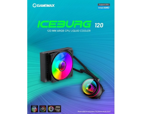 GameMax Gamemax | ICEBURG 120 BK | Black | Intel, AMD