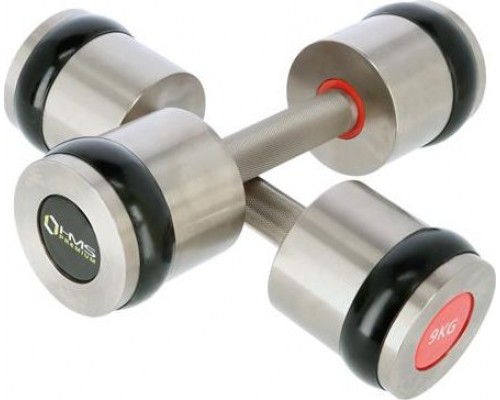 HMS dumbbells HH09 chrome plated 2 x 9 kg
