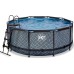 Exit Exit Toys Stone Pool, Frame Pool O 360x122cm, swimming pool (grey, with filter pump)