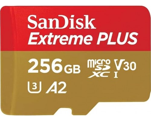 SD  WD Extreme Plus MicroSDXC 256 GB Class 10 UHS-I/U3 A2 V30 (SDSQXBD-256G-GN6MA)