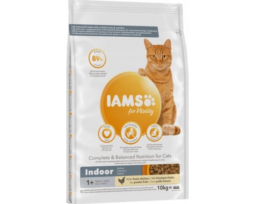IAMS IAMS-Sucha karma for Vitality Indoor dla adults i starszych kotów niewychodzących z domu, chickeniem 10kg