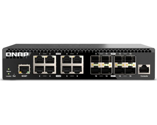 Switch Qnap QSW-M3216R-8S8T - managed - 8 x 100/1000/2.5G/5G/10GBase-T + 8 x 10Gb Ethernet SFP+