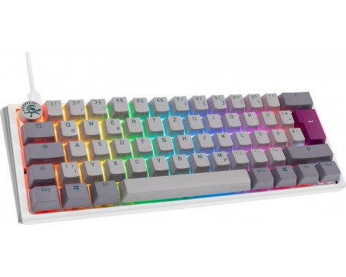 Ducky Ducky One 3 Mist Grey Mini Gaming Keyboard, RGB LED - MX-Silent-Red