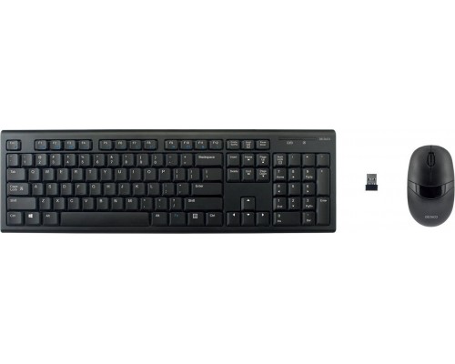 Deltaco DELTACO Belaidė klaviatūra ir pelė, 105 Keys, LT/EN išdėstymas, 2.4GHz USB Nano Receiver, Juodas TB-114-LT