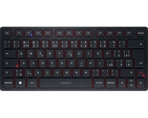 Cherry KW 9200 MINI klawiatura USB + RF Wireless + Bluetooth QWERTZ Czeska Czarny