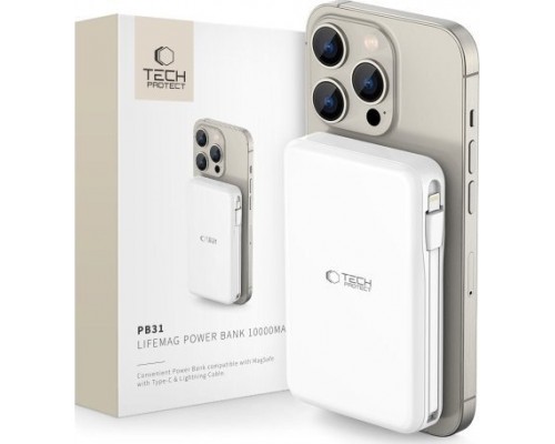 Tech-Protect TECH-PROTECT PB31 LIFEMAG MAGSAFE  10000MAH White